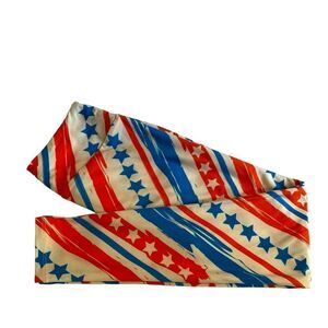 1462 LuLaRoe Leggings Size OS Red Cream Blue Stars Stripes Print New